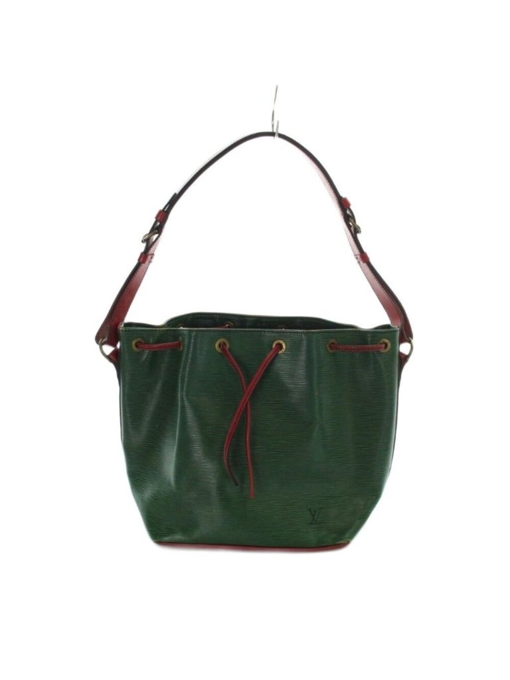 Louis Vuitton Petit Noe Epi Bicolor Handbag Tote Drawstring Formula Logo Green